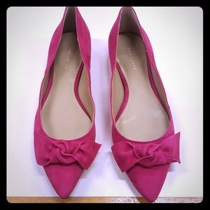 Ann Taylor Suede Bow Flats